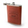 Personalised engraved hip flask - leather look