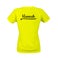 T-shirt sportiva da donna personalizzata - Giallo - L