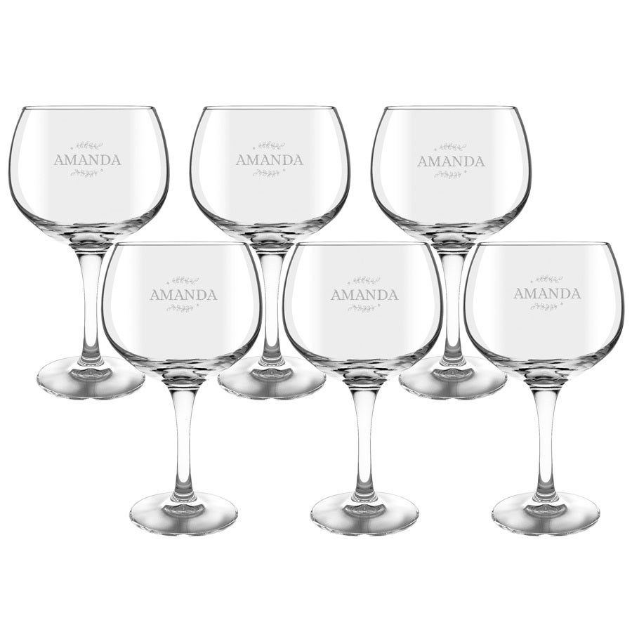 Gin Tonic glas graveren (6 stuks) Gin Tonic glas graveren (6 stuks)