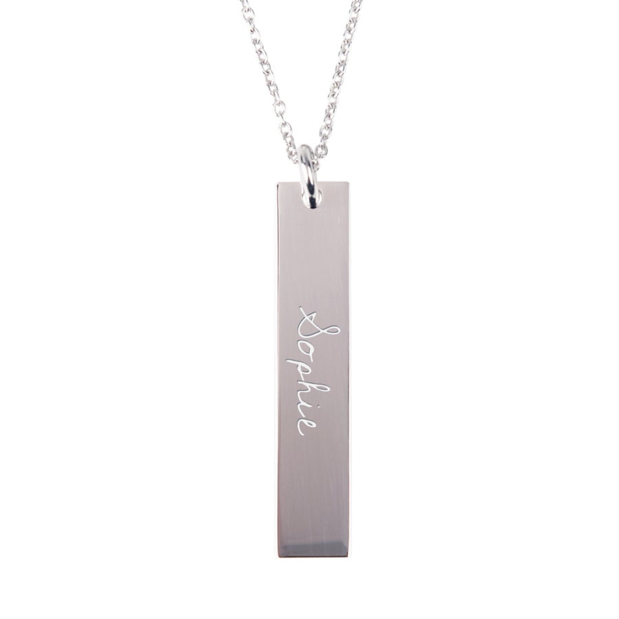 Flat bar ketting met naam