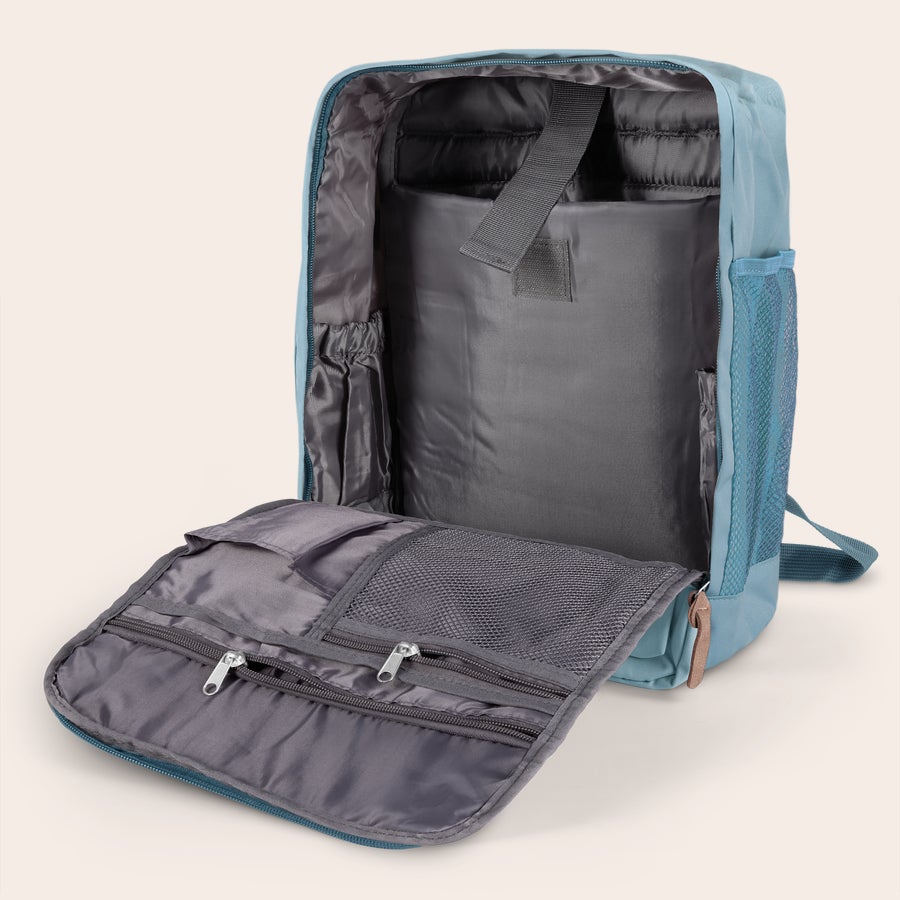 Mochila Personalizada Mochila personalizada azul com vários compartimentos e fechos para surpreender alguém especial