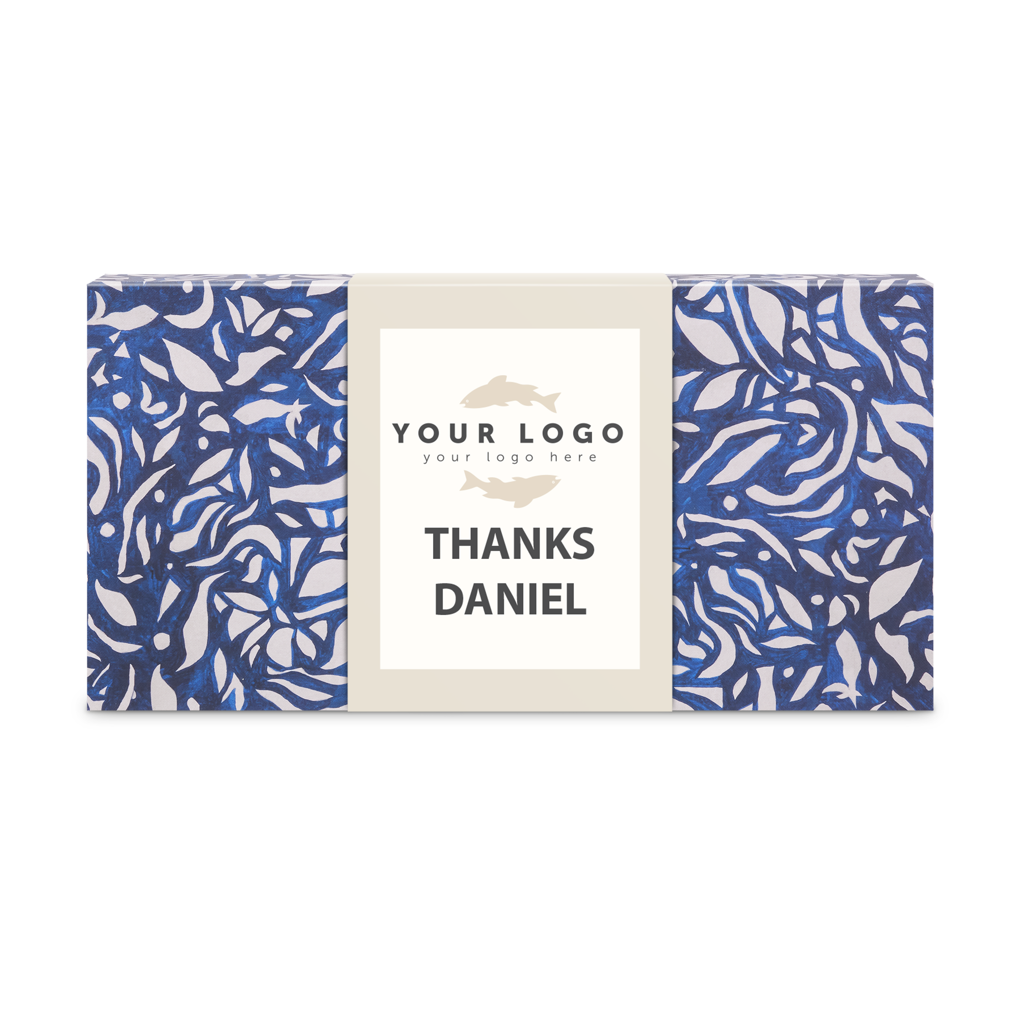 Pack de soins de luxe The Gift Label avec pochette personnalisée "THANKS DANIEL" imprimée