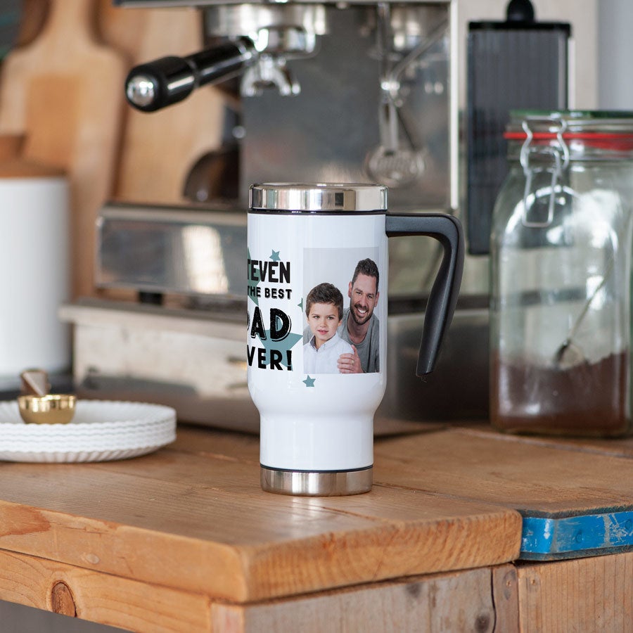 Caneca do thermos do dia de pai