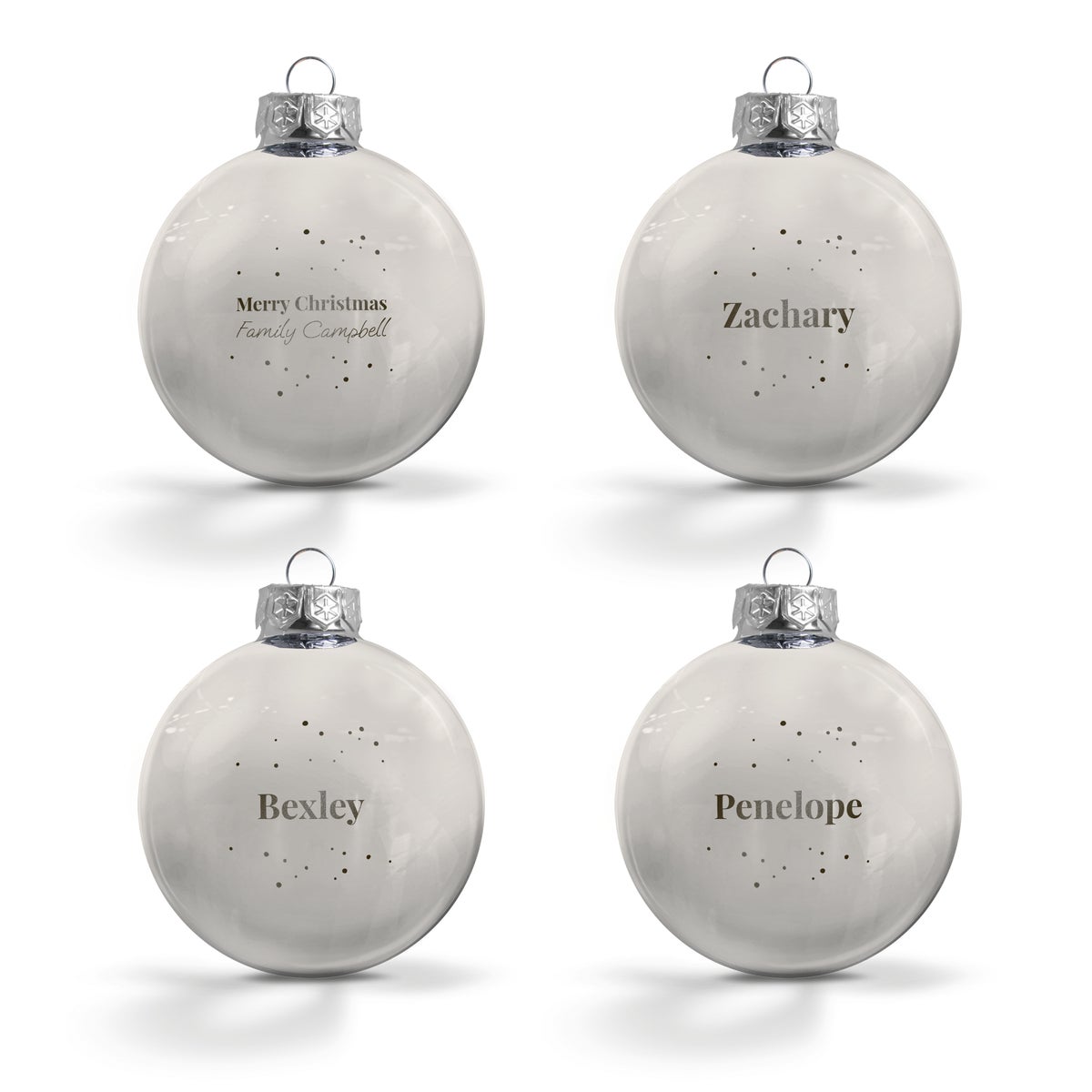 Szklane bombki choinkowe