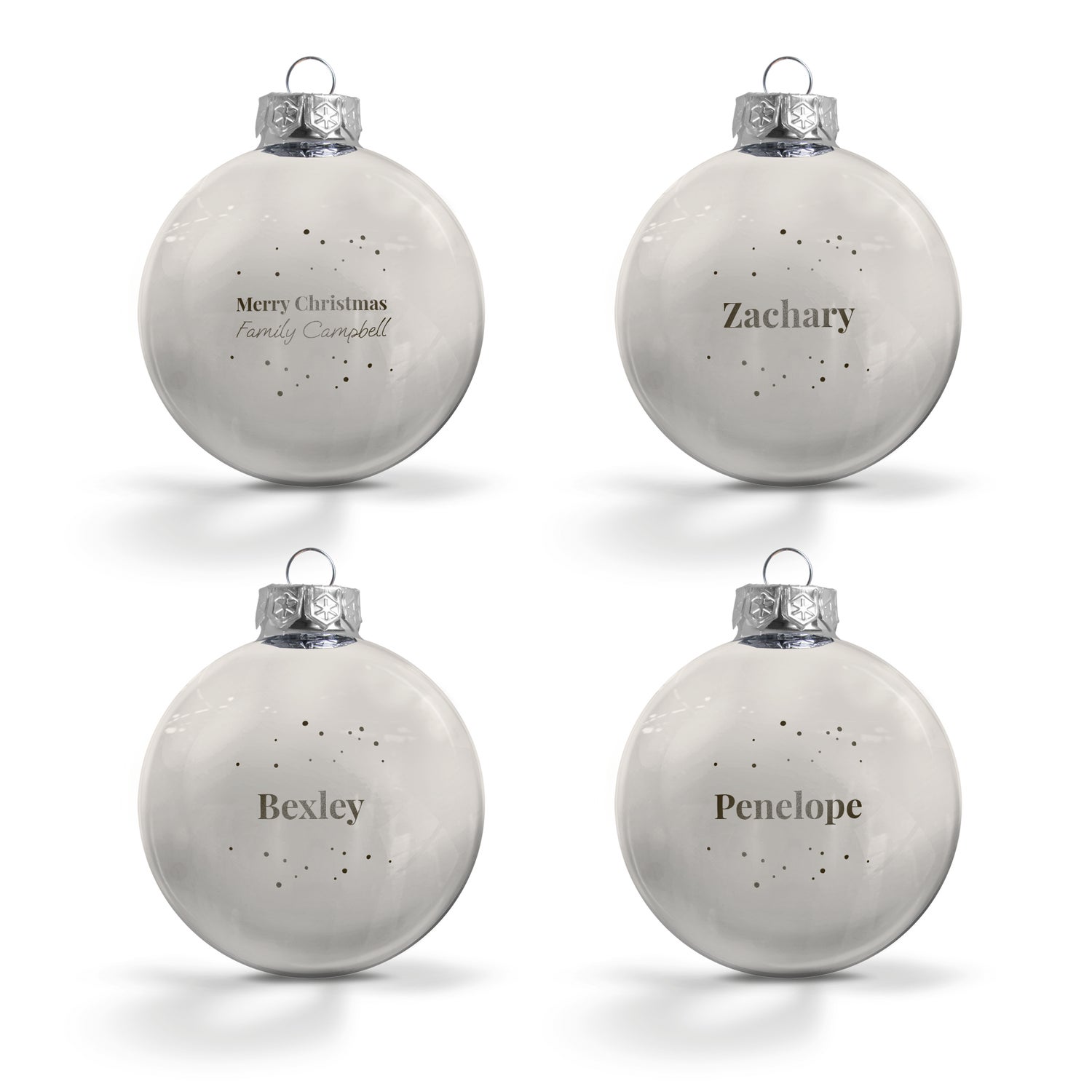 Szklane bombki choinkowe