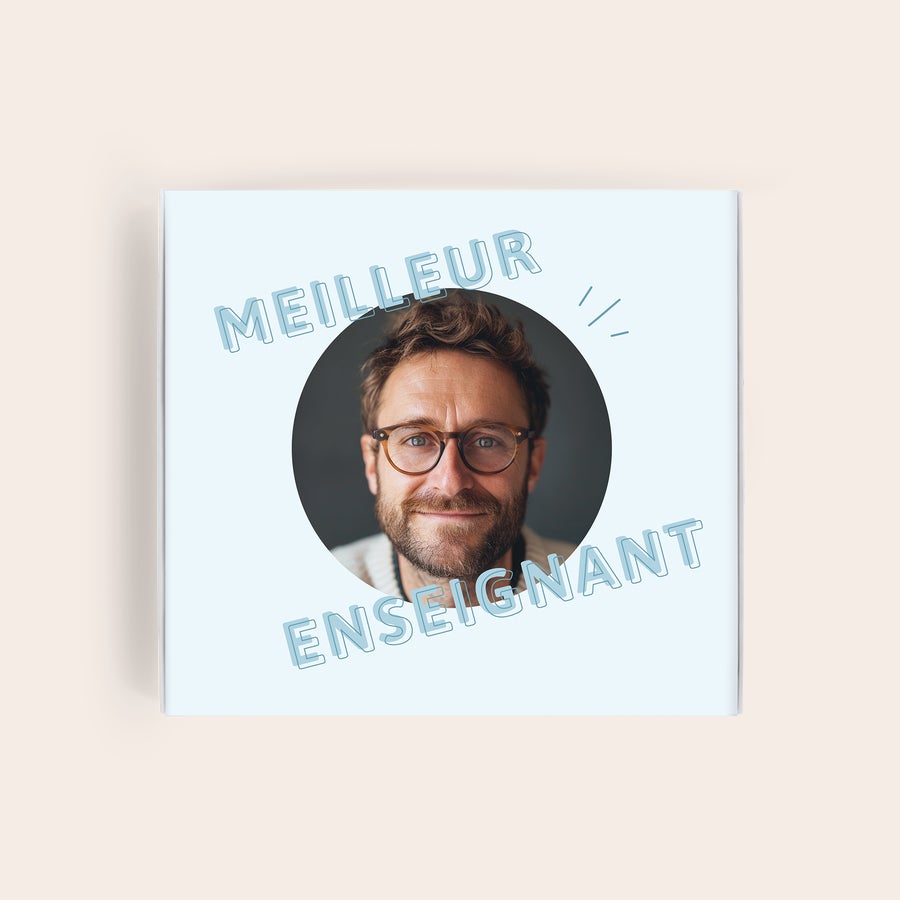 Chocolat Milka Enseignant Coffret cadeau Milka personnalisé pour professeur avec photo et texte imprimés