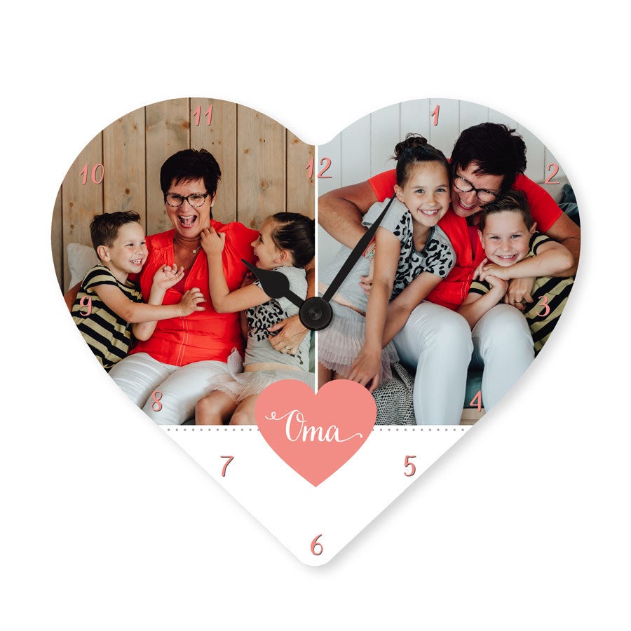 Fotouhr - Oma - Herz