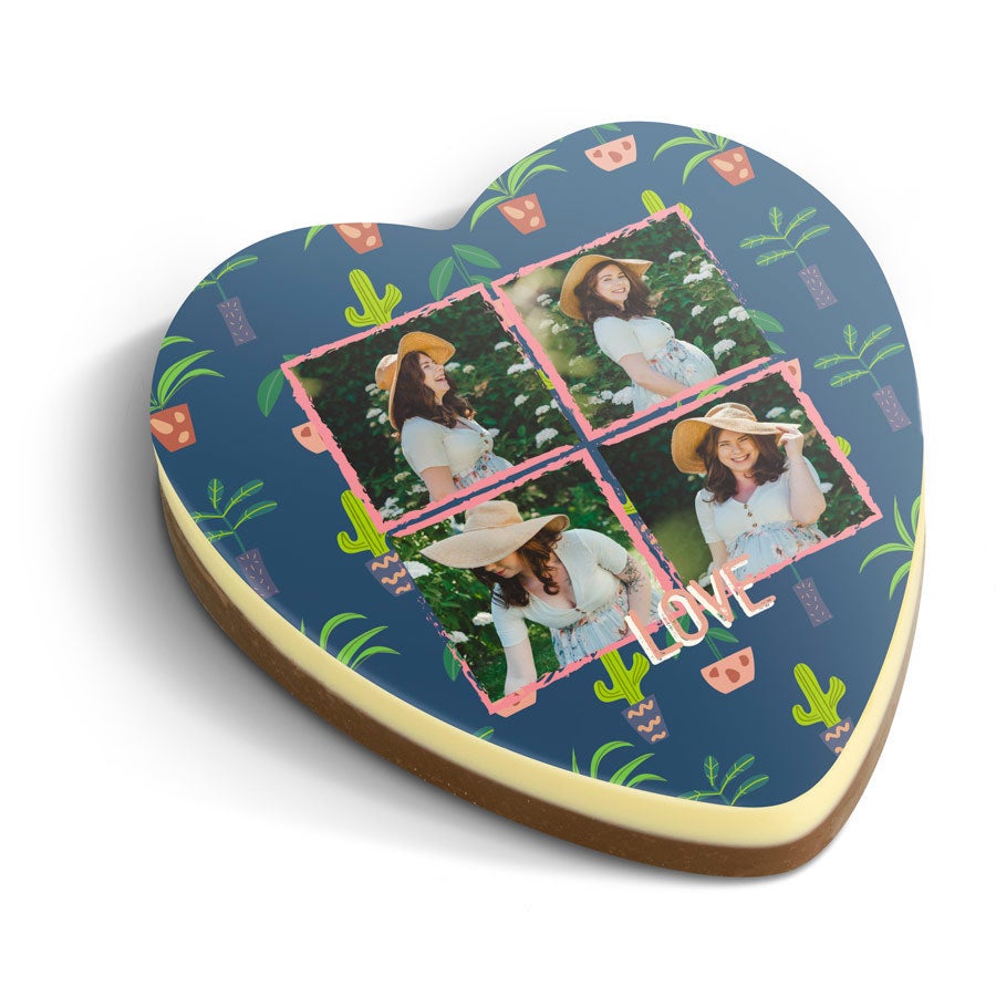 Chocolade hart bedrukken Chocolade hart bedrukken