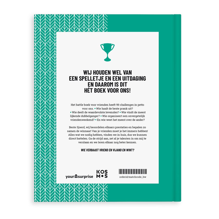 Het Battle boek voor vrienden personaliseren Het Battle boek voor vrienden personaliseren