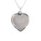 Engraved silver pendant - Heart deco