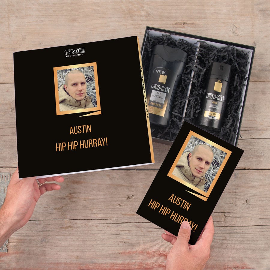 Ax darčeková súprava - sprchový gél a deodorant + bullet bulletin (Gold)