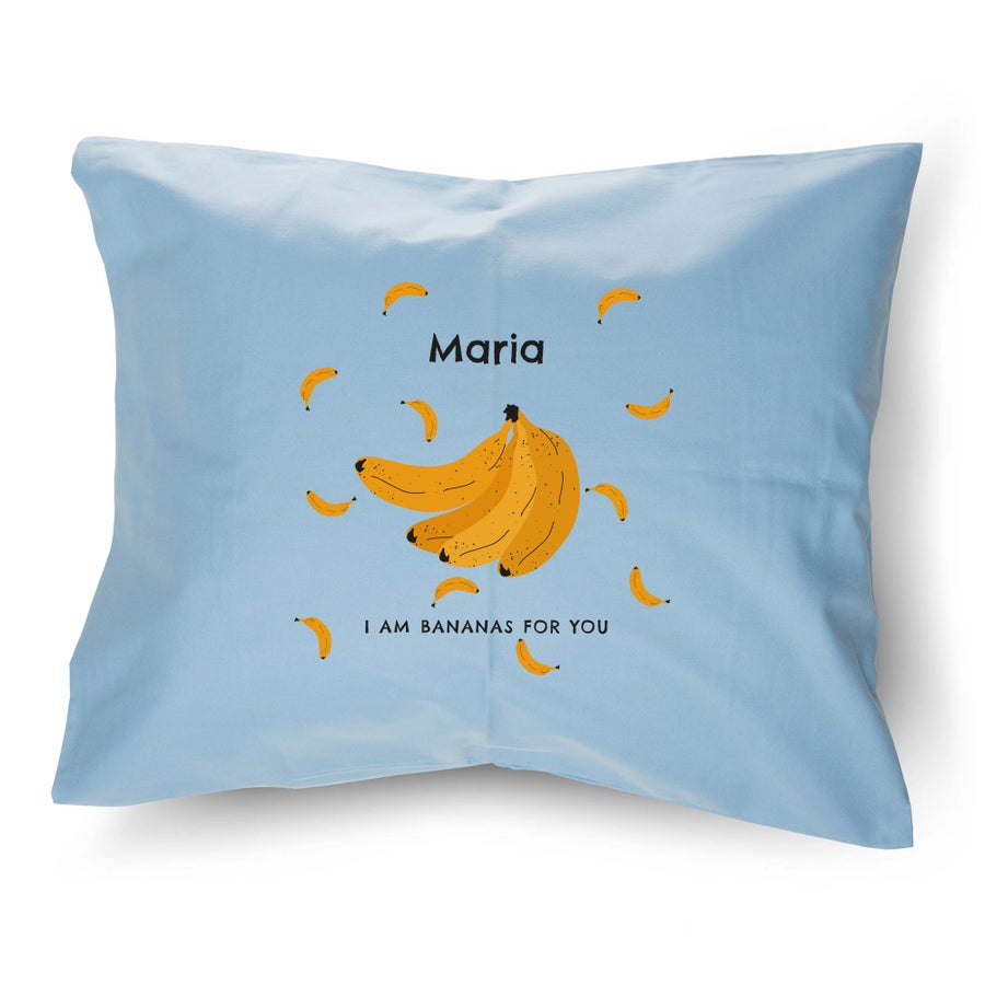 Personalised cushion case - Light blue - 50 x 60 cm