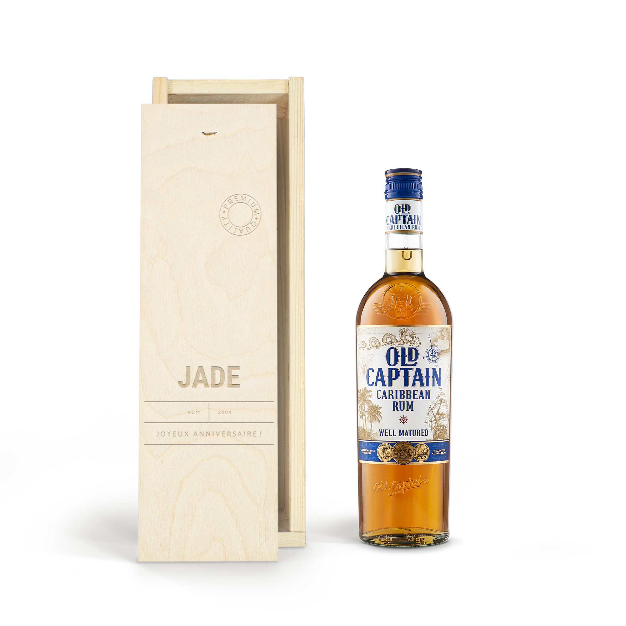Coffret Rhum personnalisé - Old Captain Brun
