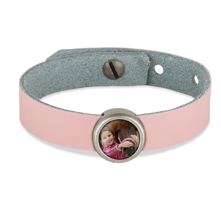 Bracelet personnalisé - rose - 1 charm