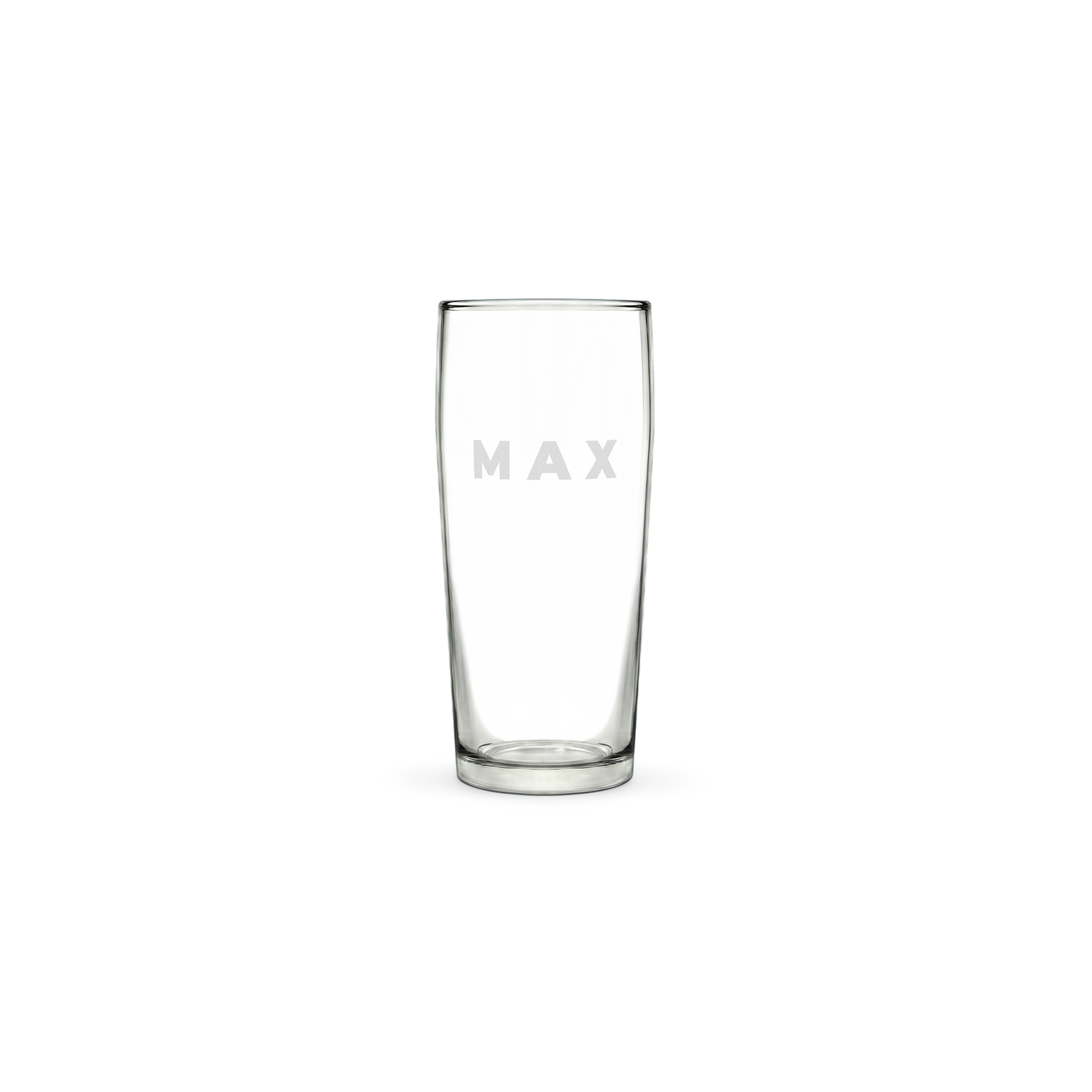 Graviertes Mini-Bierglas - 1 Stück mit Namen MAX für ein personalisiertes Geschenk