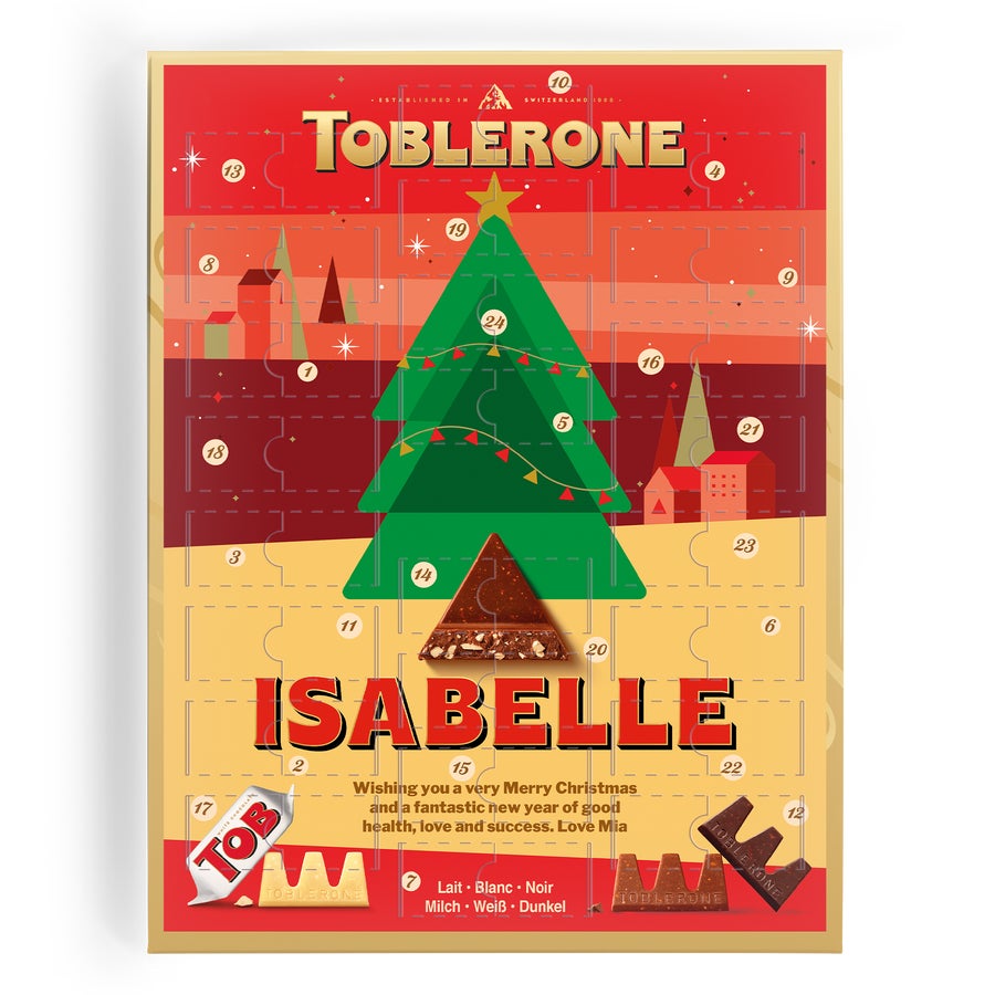 Personalised Toblerone advent calendar YourSurprise Personalised Toblerone advent calendar YourSurprise