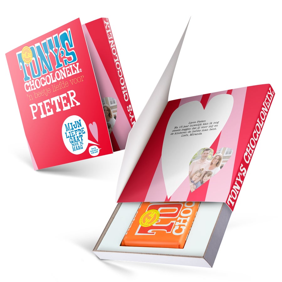 Tony Chocolonely Giftbox - Liefde (gepersonaliseerd) Tony Chocolonely Giftbox - Liefde (gepersonaliseerd)