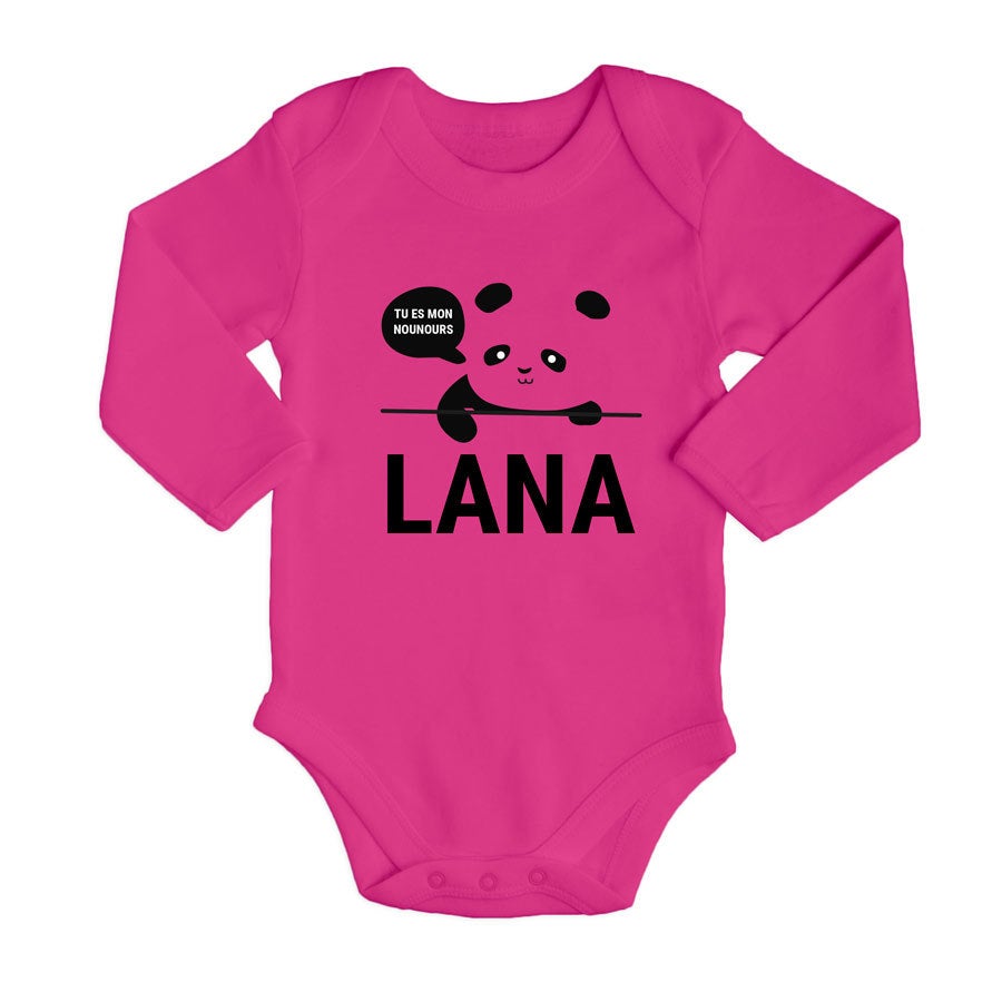 Body bébé - Manches longues - Fuchsia - 50/56