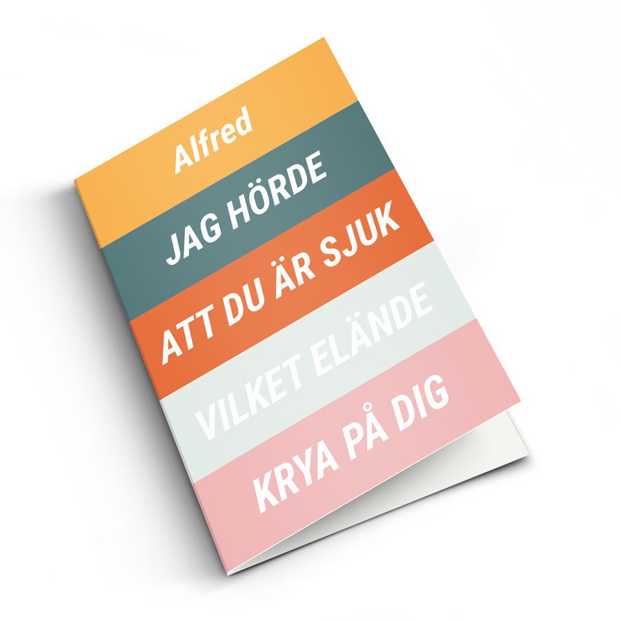 Hälsningskort - Krya på dig