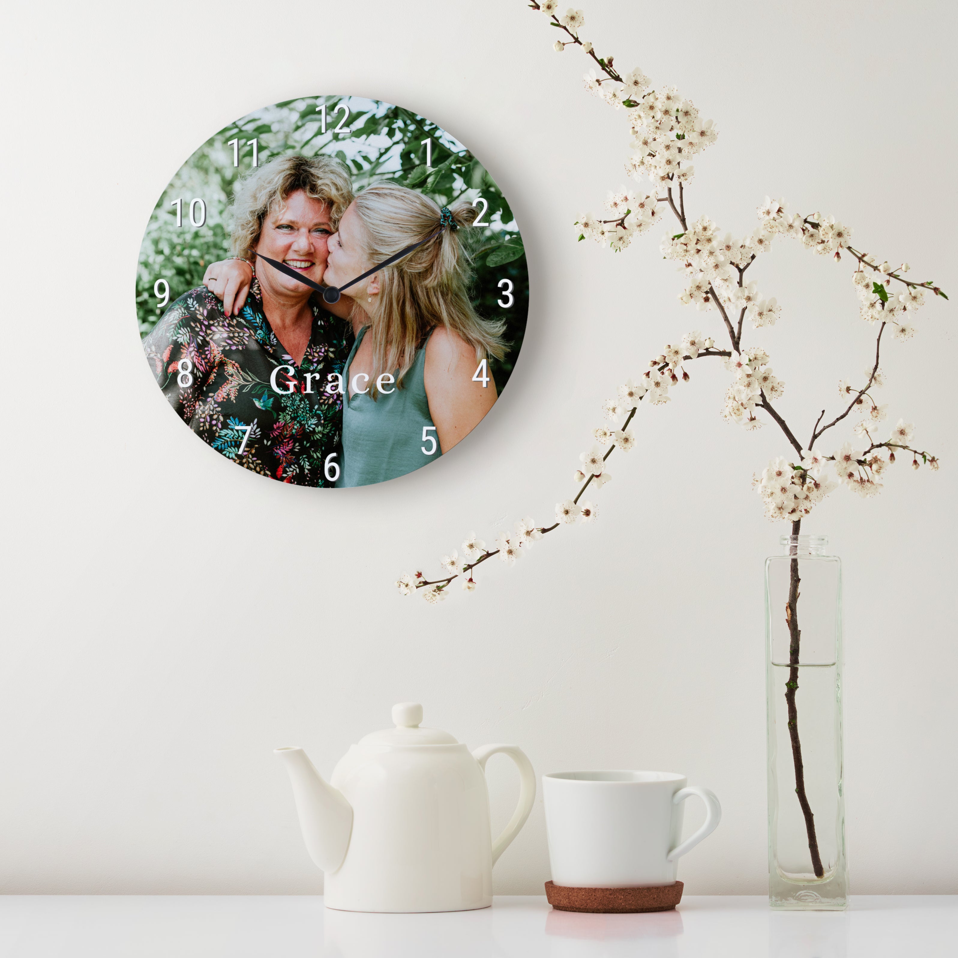 Personalised Round Clock - Large (Hardboard)