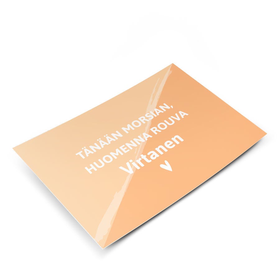 Postikortti omalla kuvalla - Häät