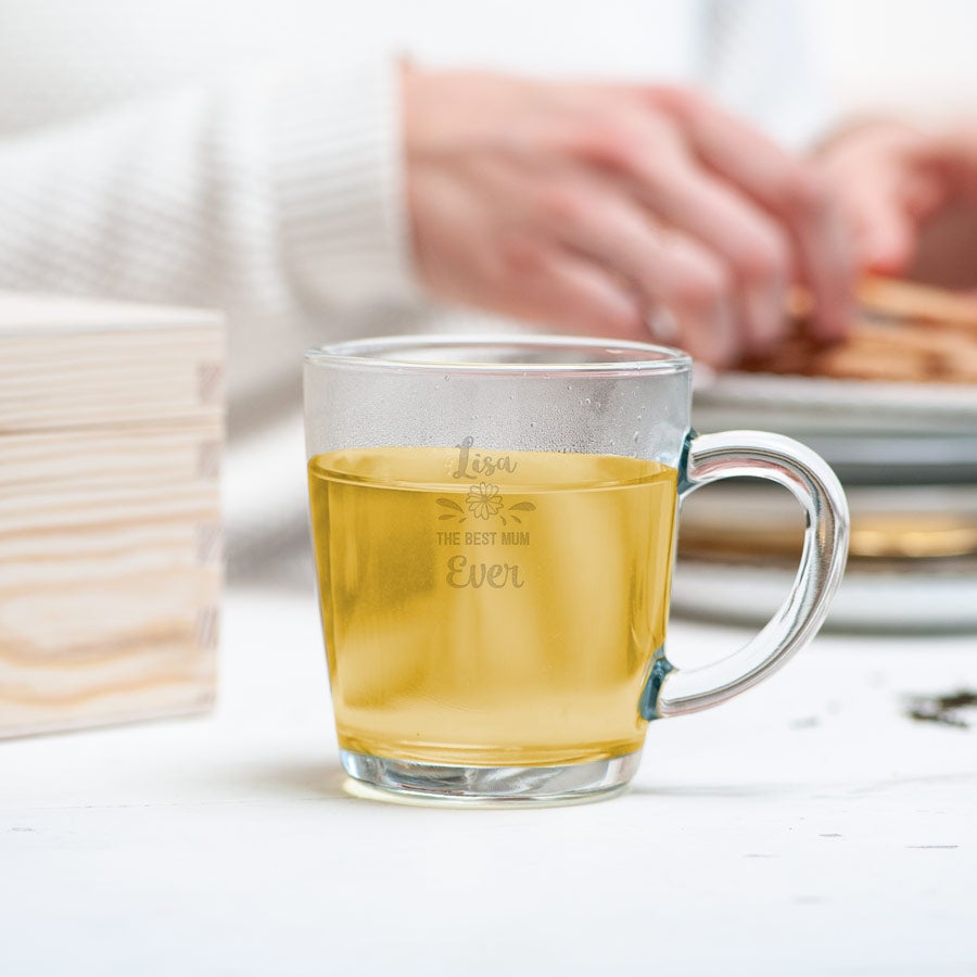 Tazza da tè in vetro - Festa della Mamma