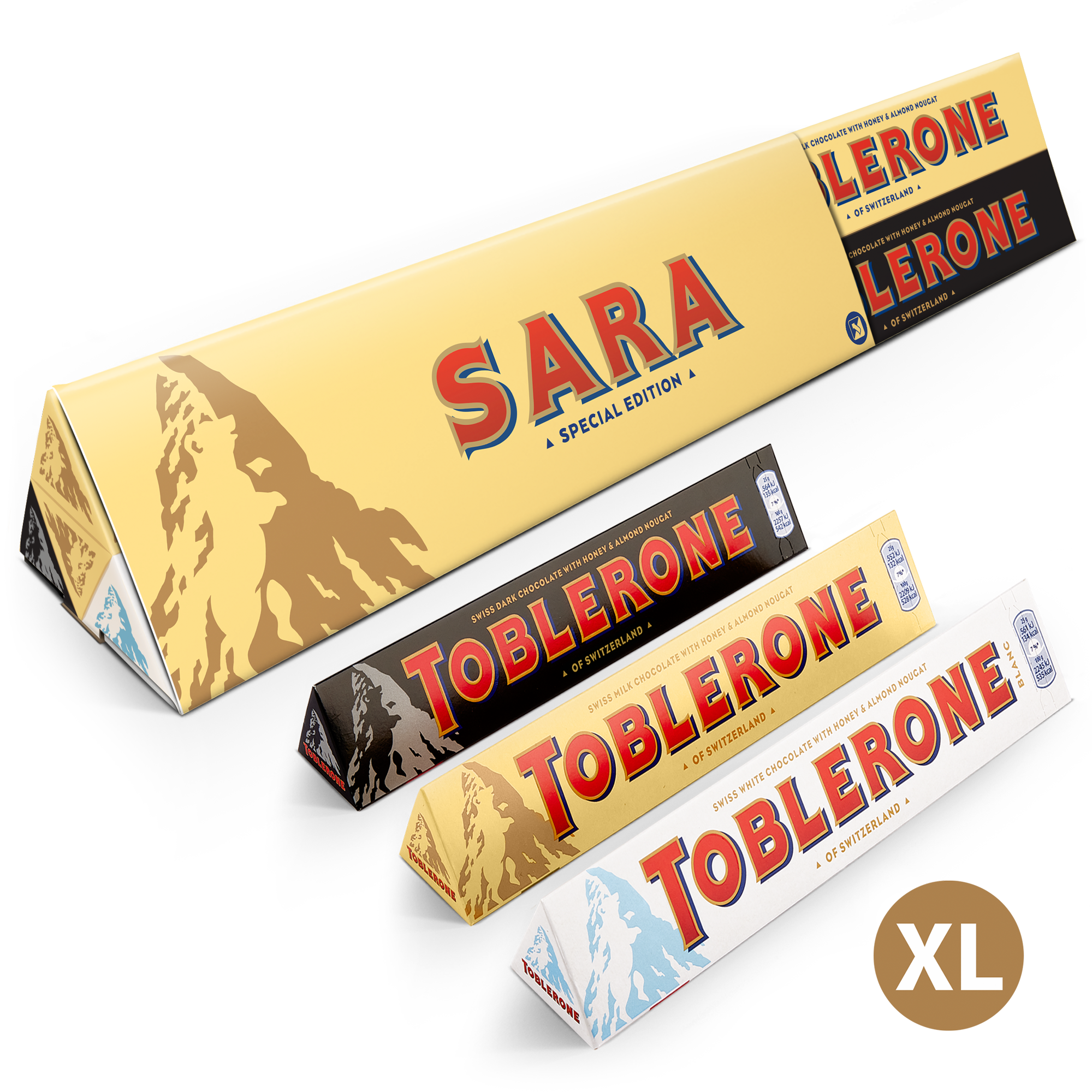 Zestaw czekolad Toblerone XL z logo