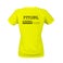 Damska koszulka sportowa - żółta - XL