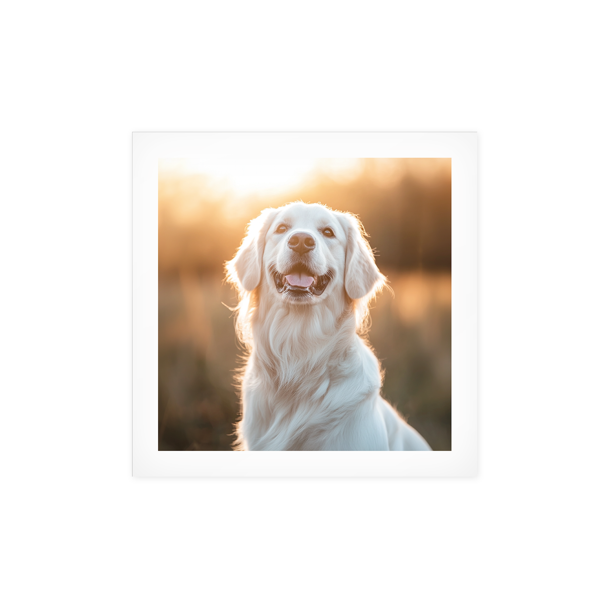 Plakat z ulubionym zdjęciem psa rasy golden retriever, wydrukowany na zamówienie z Twoim motywem.