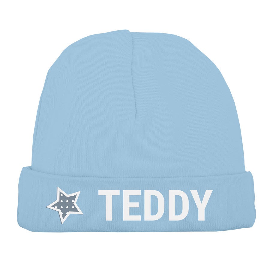 Personalised Baby Beanie - Baby Blue