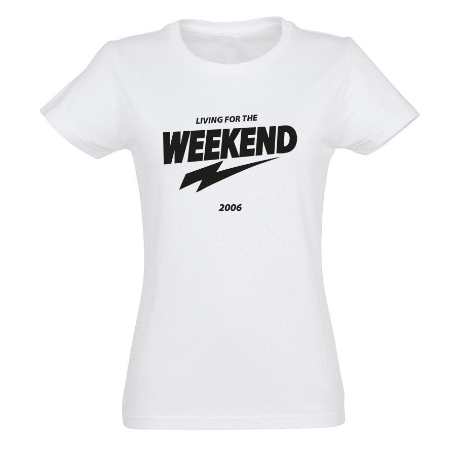 T-shirt voor vrouwen bedrukken - Wit - M