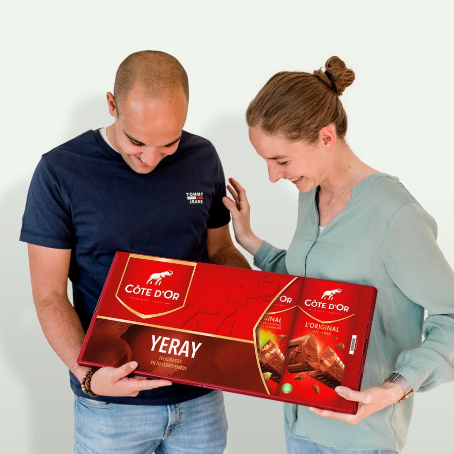 Chocolate gigante Côte d'Or personalizado