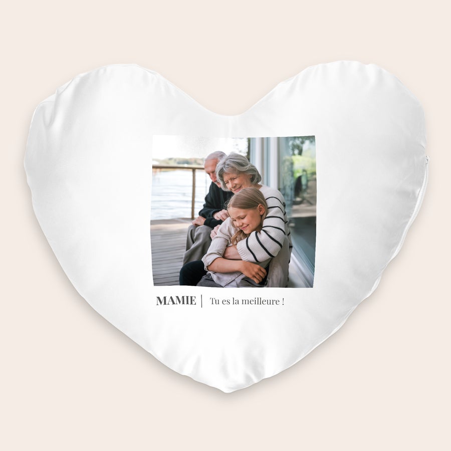 Coussin coeur personnalisé  Coussin coeur personnalisé