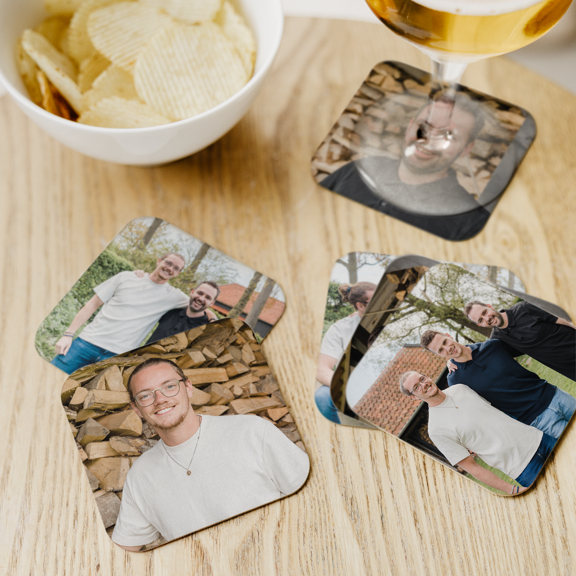 Bedruckte Bierdeckel