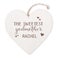 Personalised wooden heart - Godmother