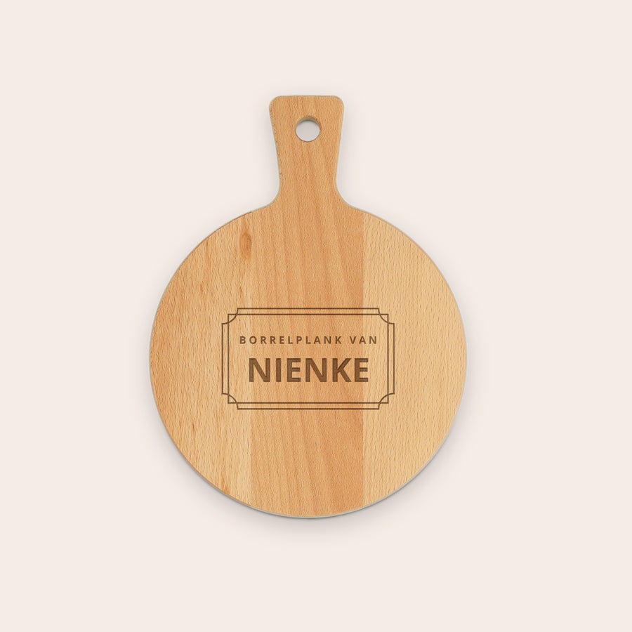 Borrelplank graveren Borrelplank graveren