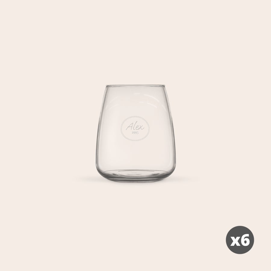 Personalised water glass Personalised water glass