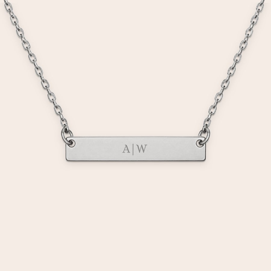 Collar personalizado con nombre - Plata Collar personalizado con nombre - Plata