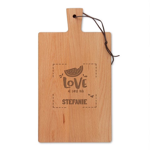 Tagliere da cucina in legno con fodera decorativa Q329