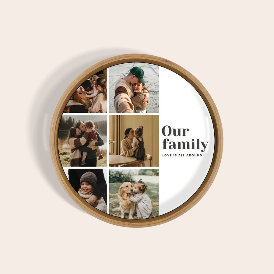 Personalised serving platter - Round Personalised serving platter - Round