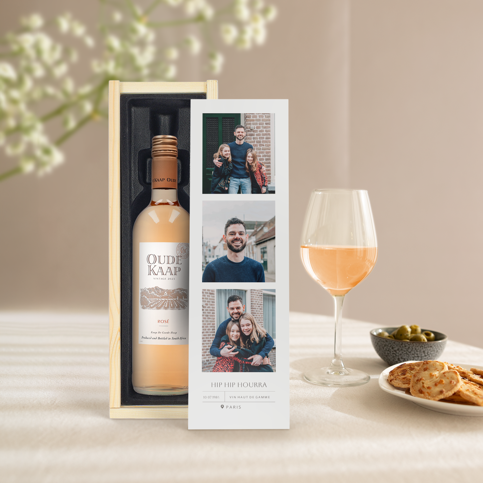 Coffret vin Oude Kaap - Rosé personnalisé
