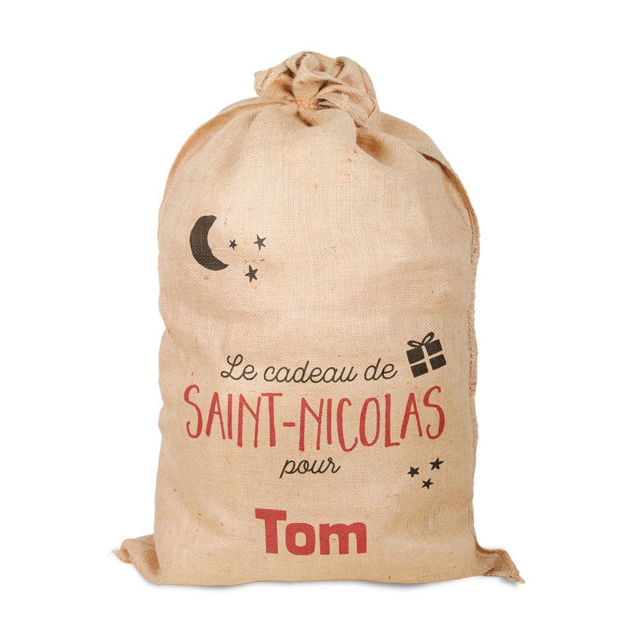 Sac en Jute personnalisé - Saint-Nicolas