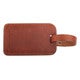 Leather luggage tag - brown