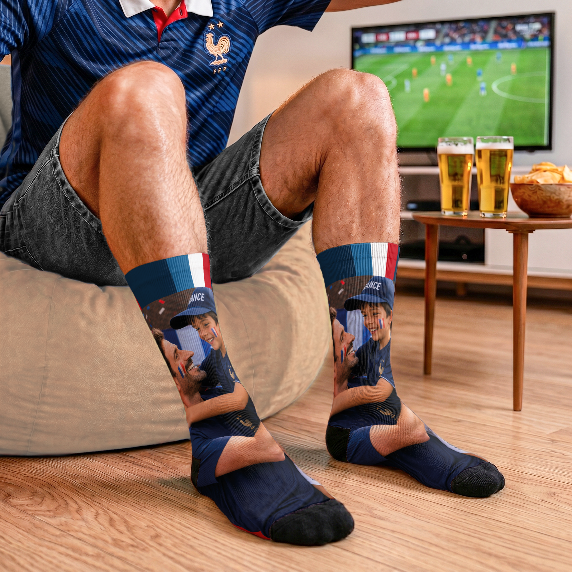 Chaussettes de football entièrement imprimées