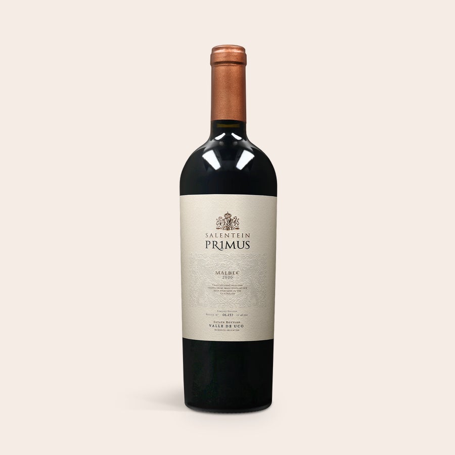 Wijn in gegraveerde kist - Salentein - Primus Malbec Wijn in gegraveerde kist - Salentein - Primus Malbec