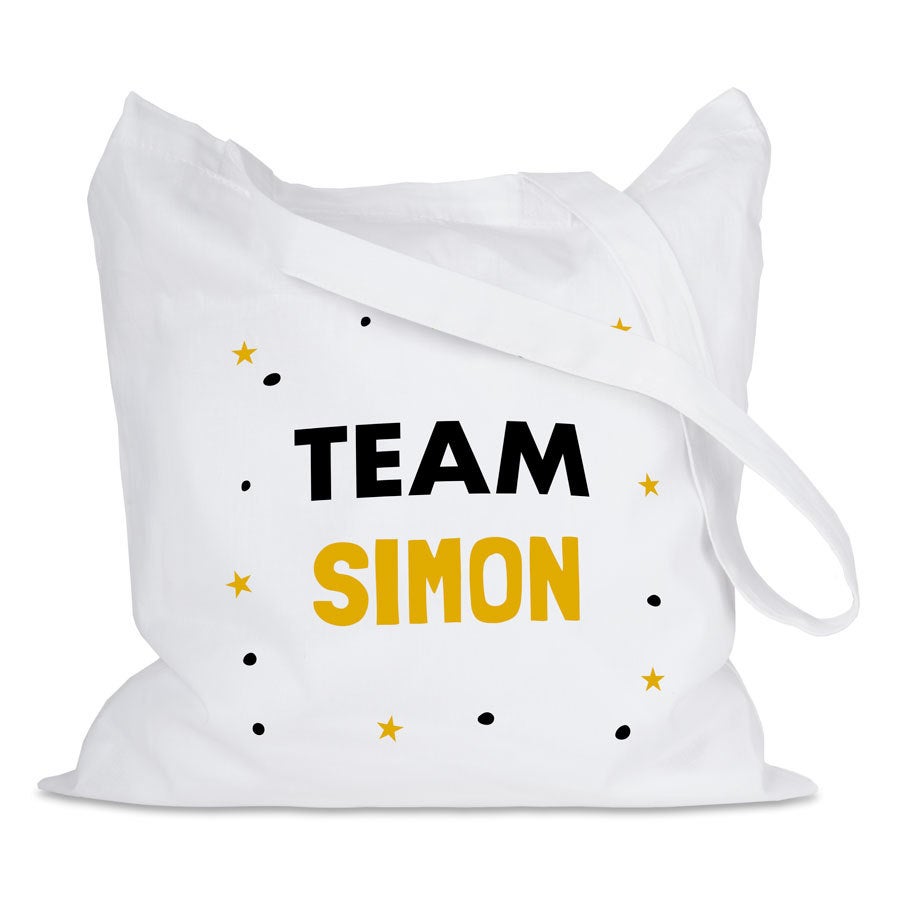 Tote bag personnalisé en coton bio - Impression recto - 3 pièces