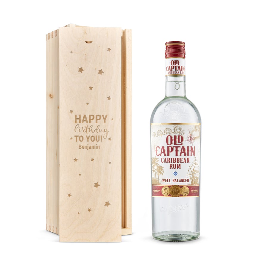 Personalised Rum Gift - Old Captain White Personalised Rum Gift - Old Captain White