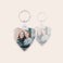 Personalised key ring - Heart - Double-sided Personalised key ring - Heart - Double-sided