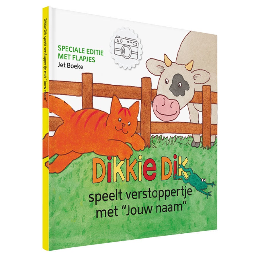 Dikkie Dik XXL flapjesboek met naam en foto - Verstoppertje