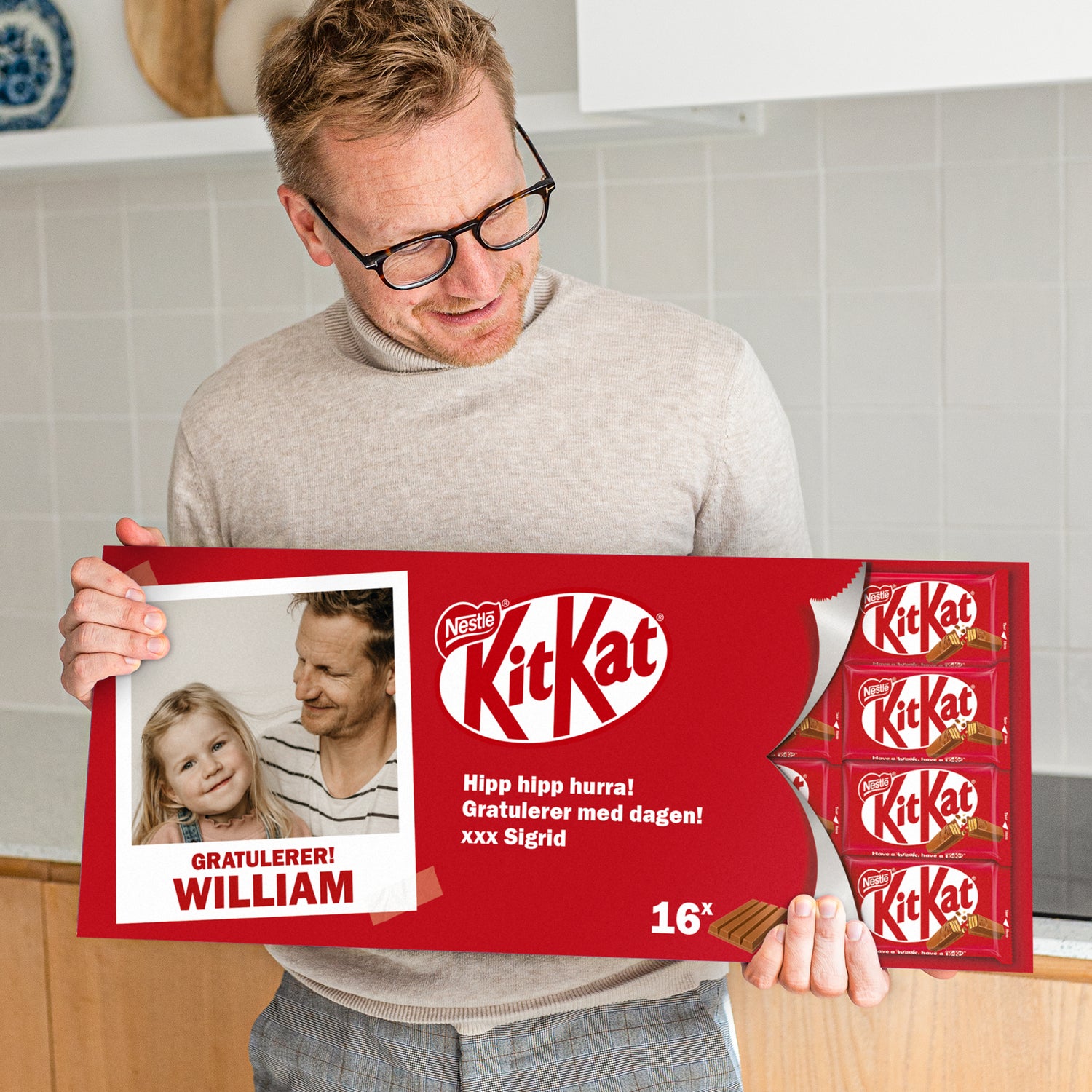 Personlig gigant KitKat-sjokolade
